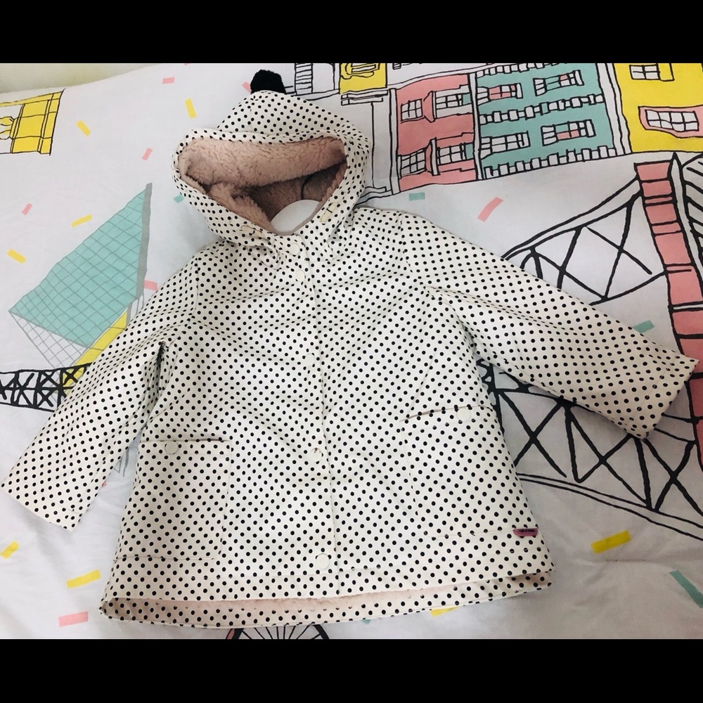 Zara raincoat with faux fur